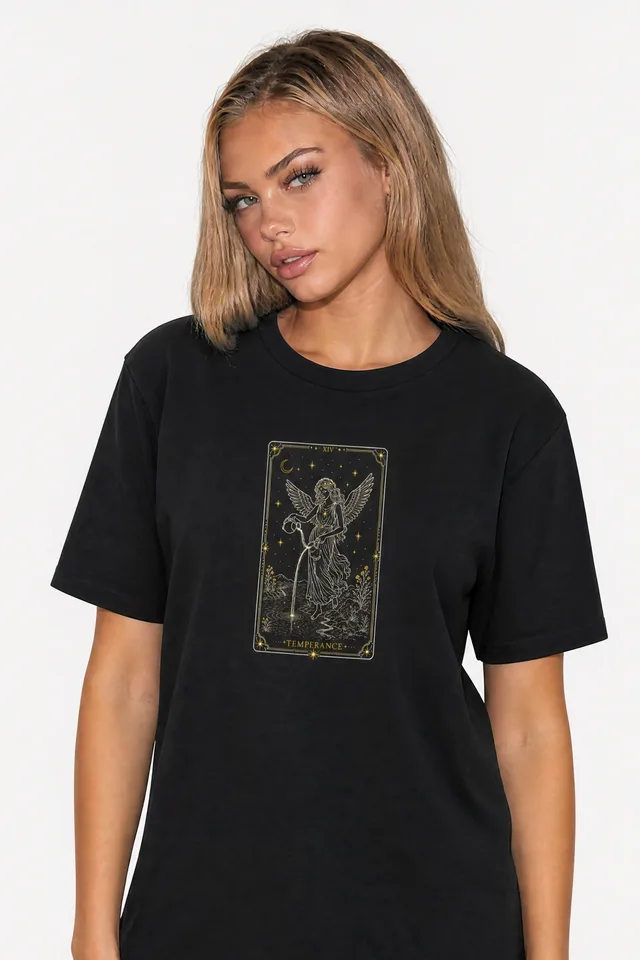 Temperance Tarot Tee on model