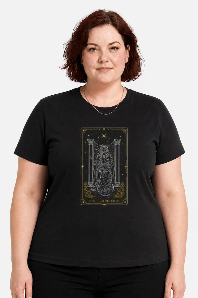 The High Priestess Tarot Tee on model