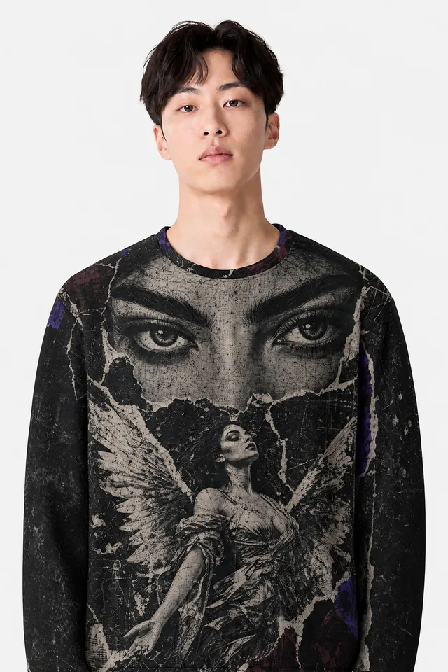 Never Unseen Sweatshirt on model