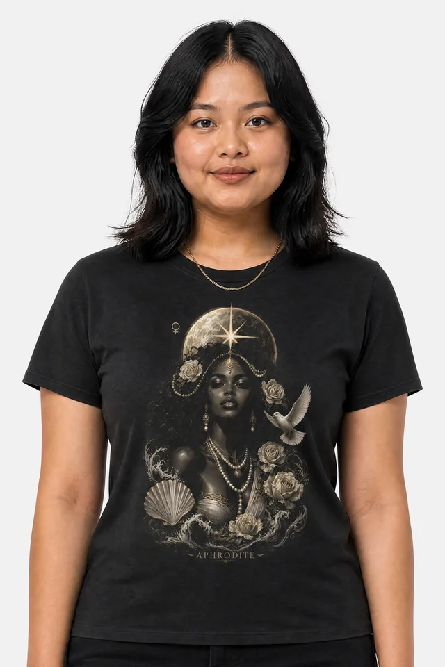 Aphrodite · The Seductress Tee on model