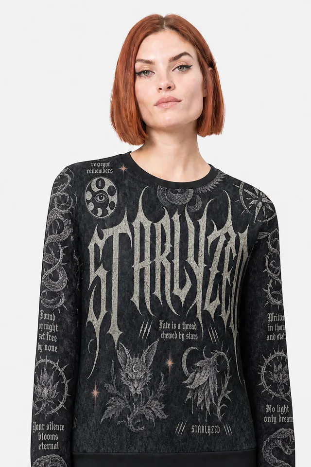 Starlyzed After Dark Sweatshirt on model