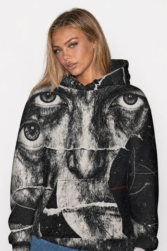 Lunar Afterimage Hoodie on model