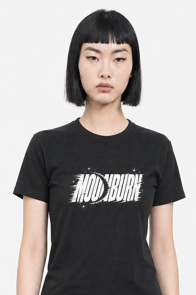 MOONBURN Tee on model