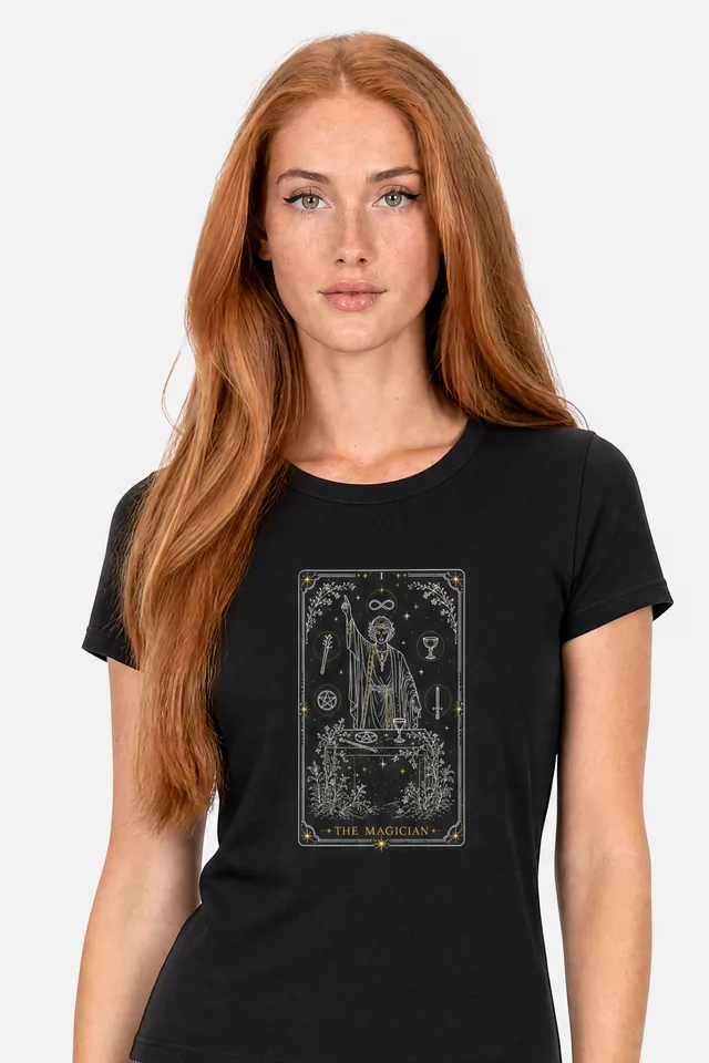 The Magician Tarot Tee on model