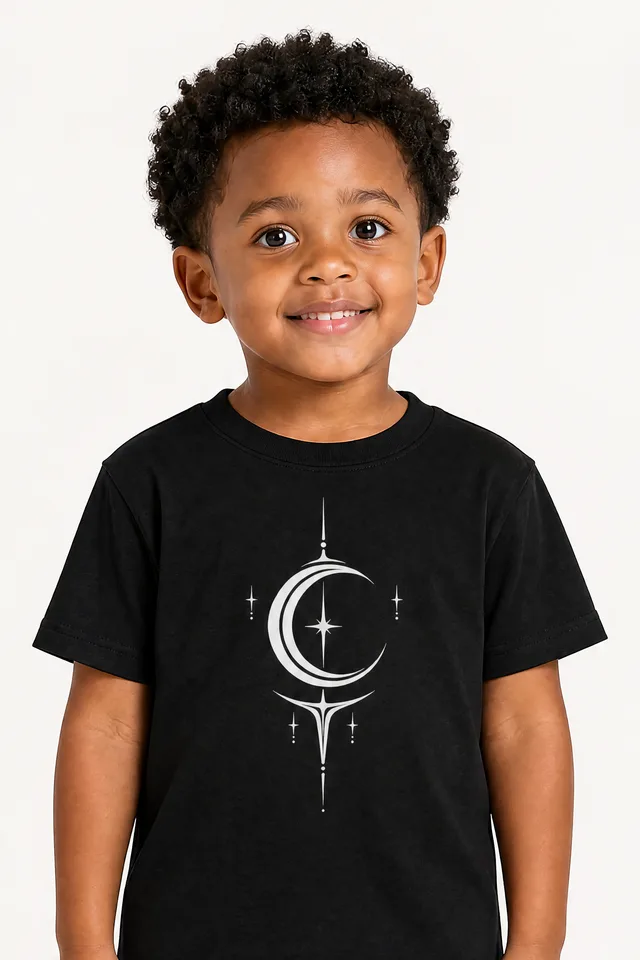 Moon Sigil Toddler Tee on model