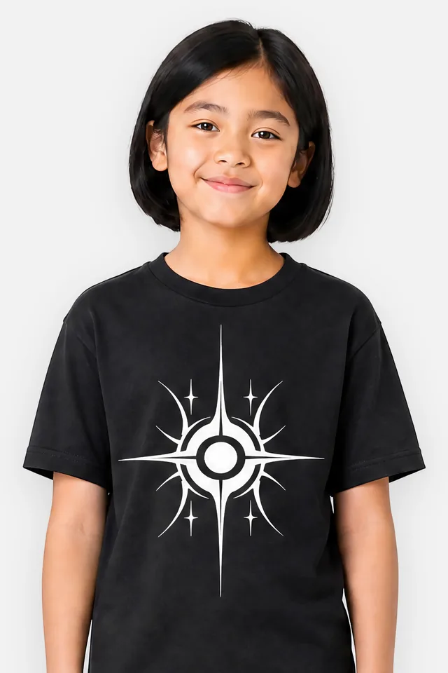 Sun Sigil Youth Tee on model