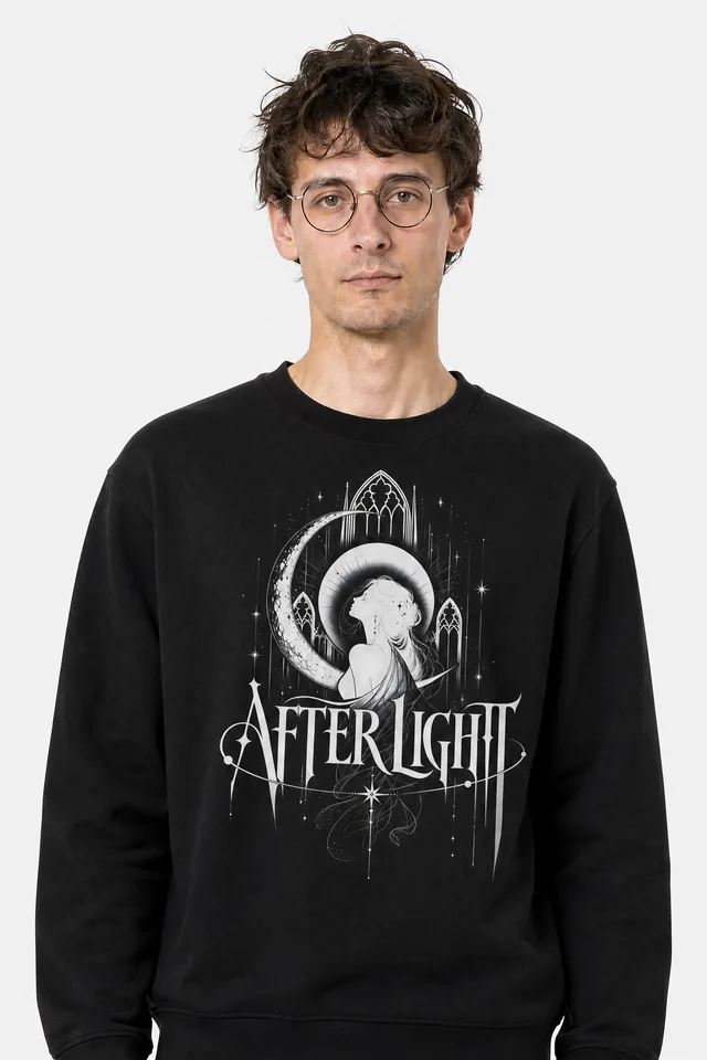 Crescent Vigil Sweatshirt on model