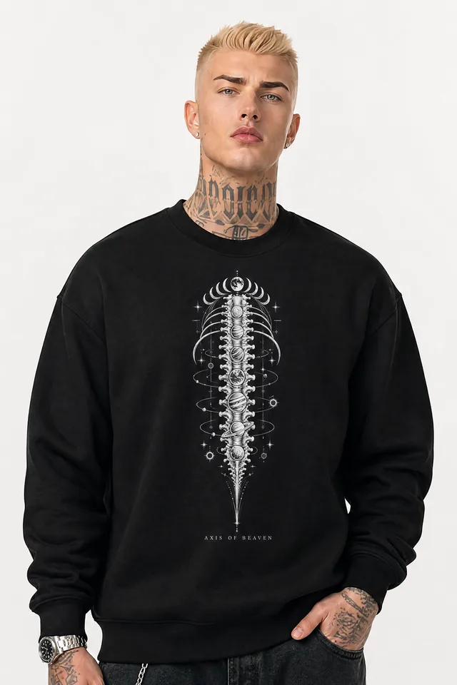 Axis of Heaven Sweatshirt on model