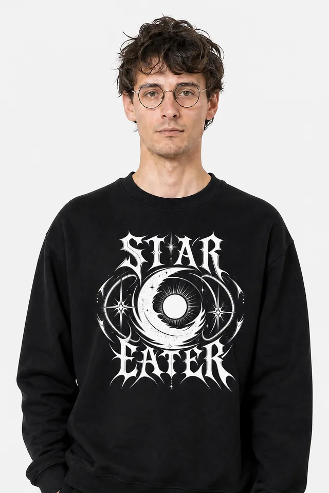 Eclipse Eye Sweatshirt on model