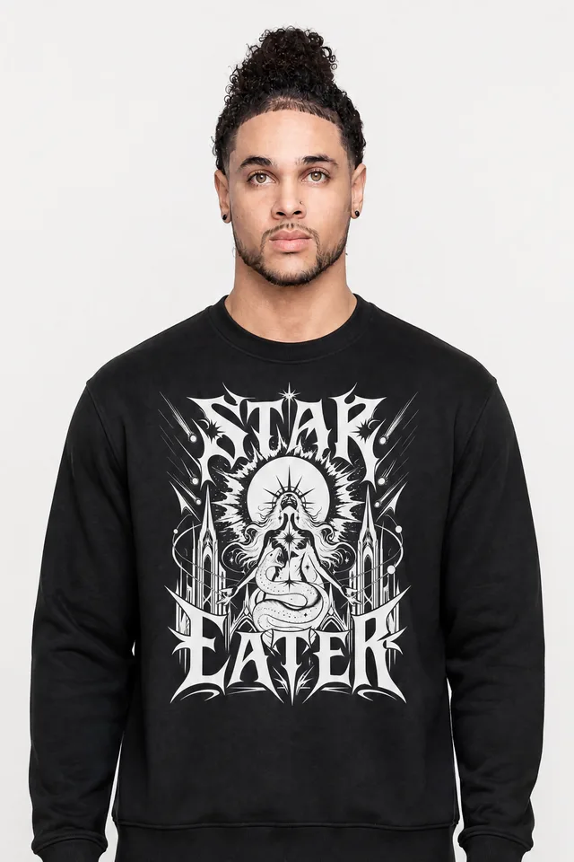 Serpent Saint Sweatshirt on model