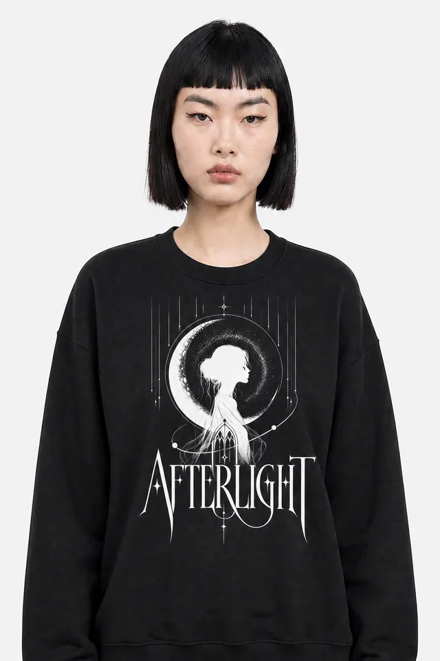 Dissolving Halo Sweatshirt on model