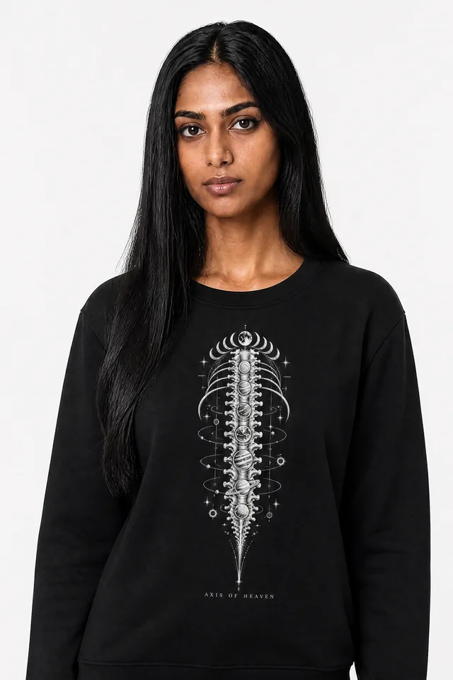 Axis of Heaven Sweatshirt on model