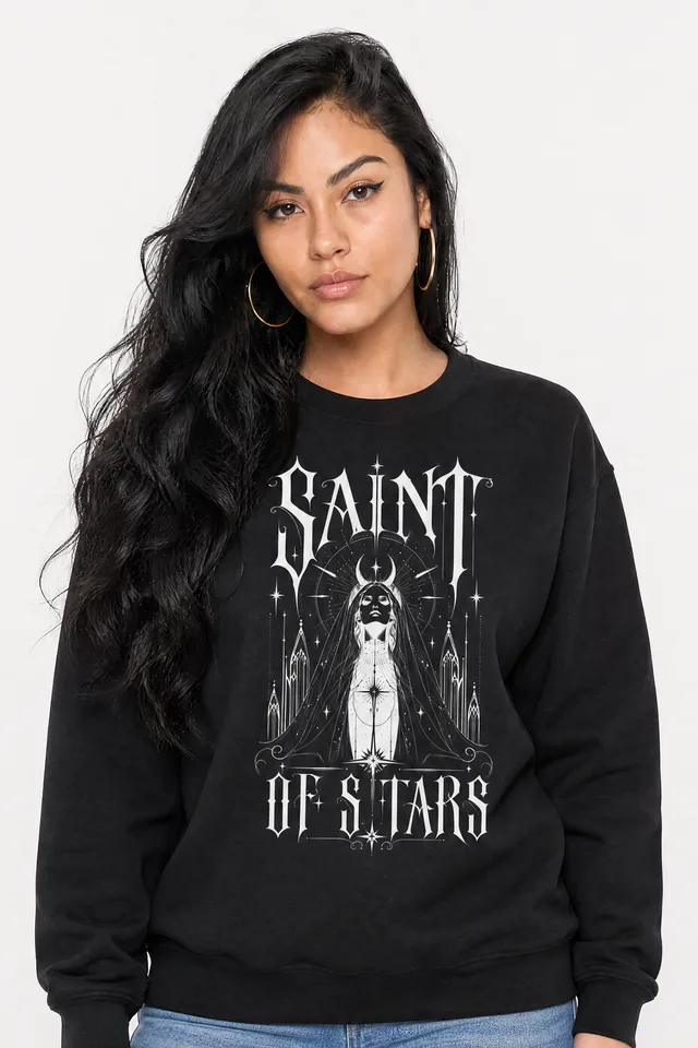 Silent Vigil Sweatshirt on model