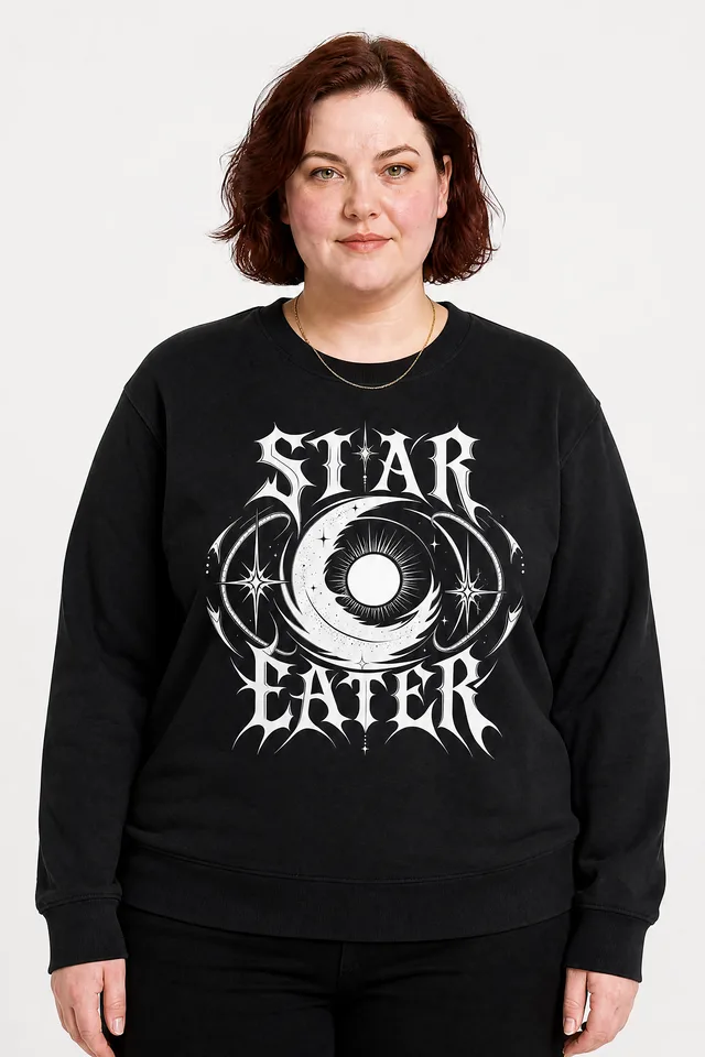 Eclipse Eye Sweatshirt on model