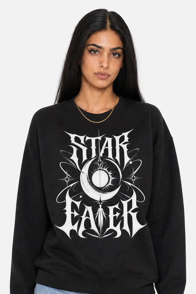 Serpent Moon Sweatshirt on model