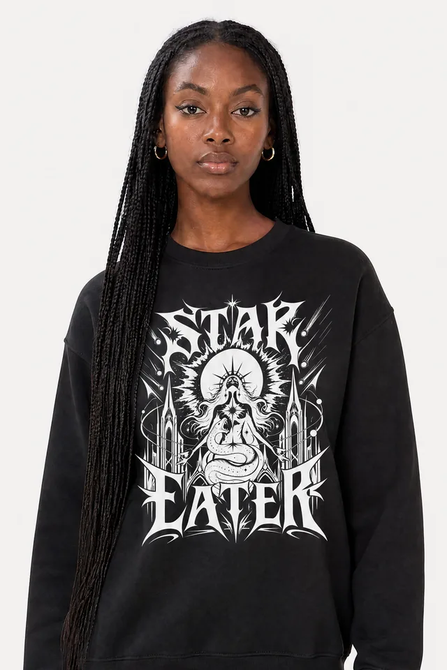 Serpent Saint Sweatshirt on model